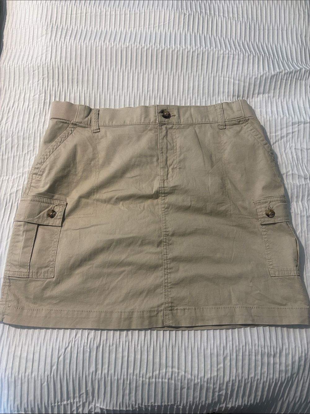 Lee Beige Cargo-Style Mini Skirt